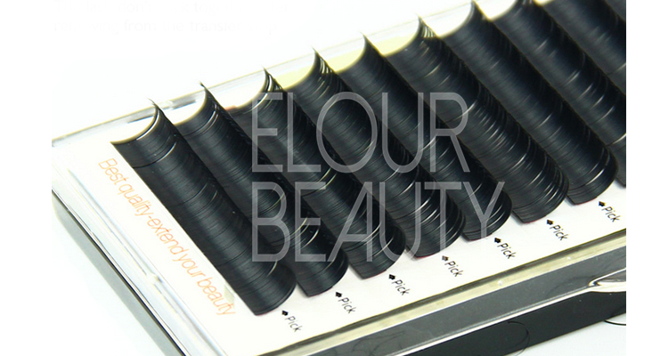 New hot private label ellipse flat eyelash extensions ES24